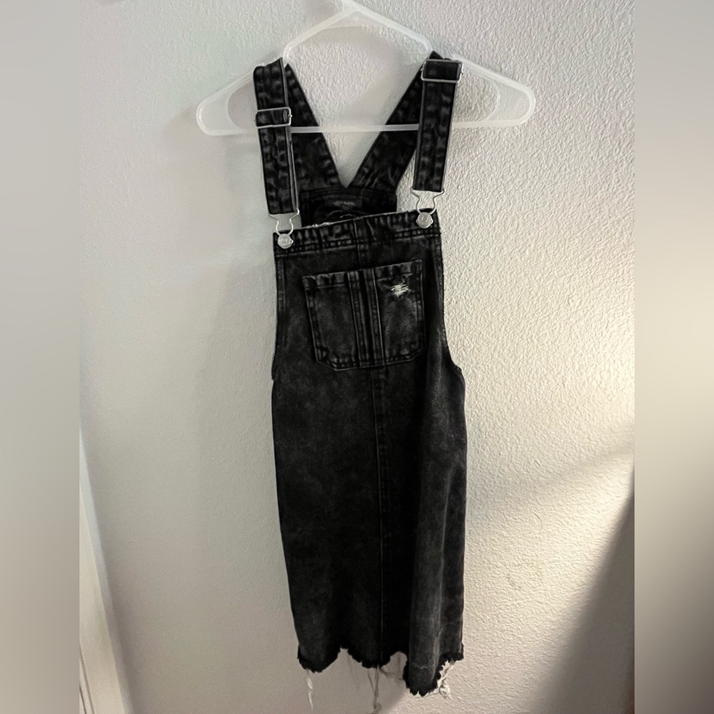 Wild Fable Black Distressed Overall Dress